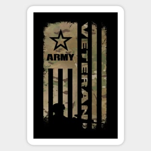 Veteran Flag Camo - Soldier Sticker